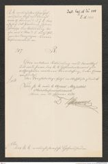 k.k. naturhistorisches Hofmuseum, Intendanzakten 1885-1896 (Hauer), Aktenzahl Z.16/1888, Seite 1